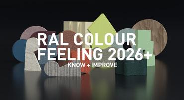 RAL COLOURS presents the new Colour Trend Report RAL COLOUR FEELING 2026+ with the associated collection of materials